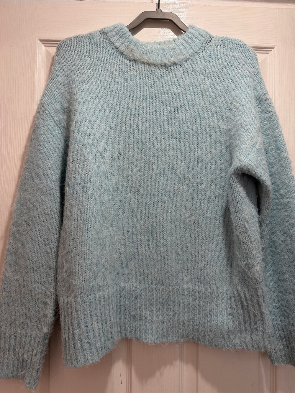 A New Day Light Blue Women's Cozy Knit Sweater; Womens medium
